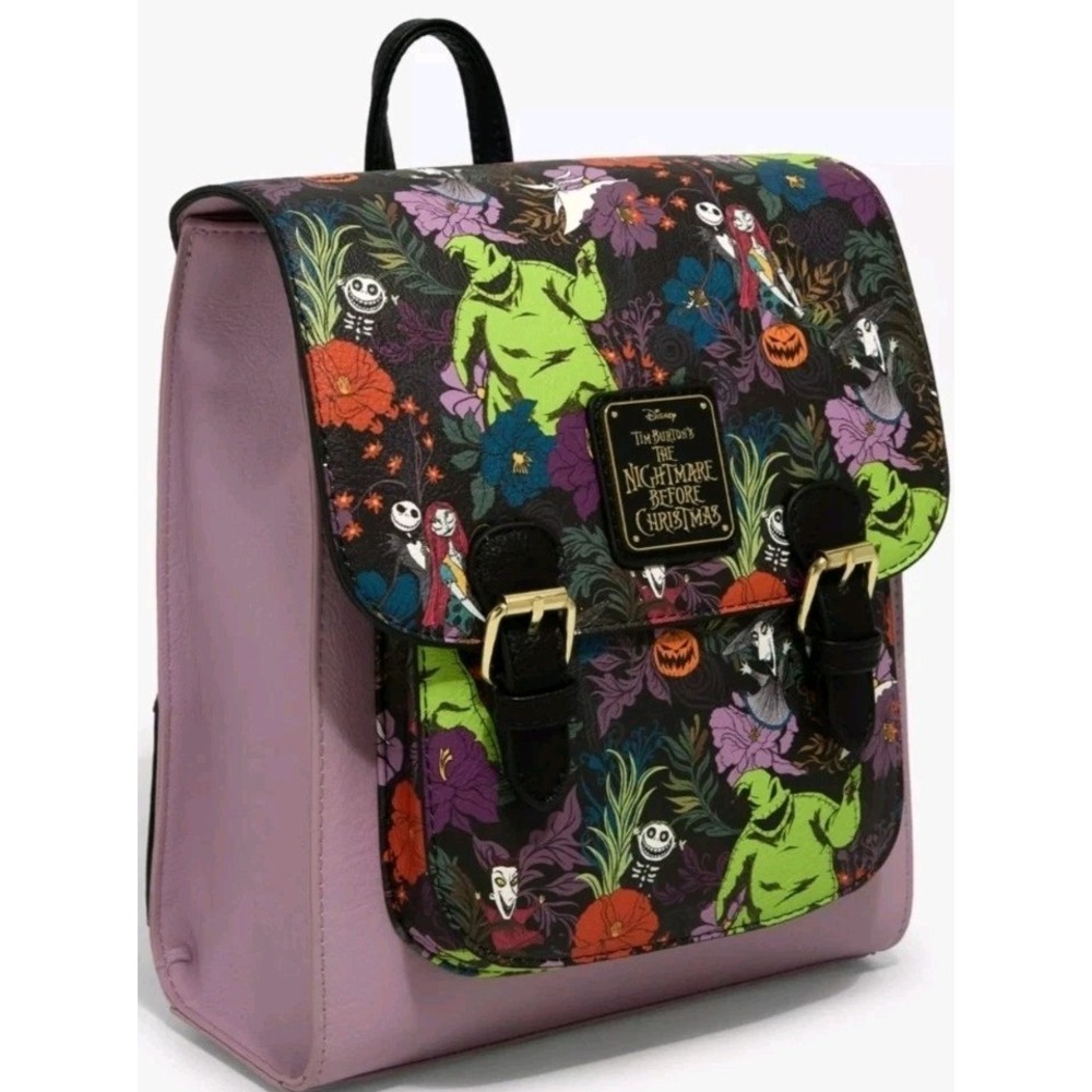 Loungefly Nightmare Before Christmas Oogie Boogie Floral Buckle Backpack Wallet - Picture 3 of 9